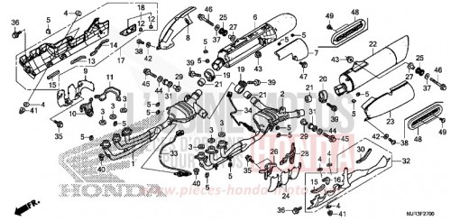 SILENCIEUX D'ECHAPPEMENT GL1800CF de 2015